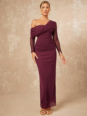 VESTIDO LARGO AJUSTADO TENDENCIA 