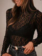 BLUSA DE ENCAJE TRANSPARENTE - Miniatura 1