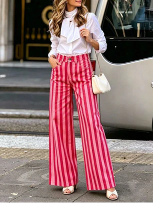 PANTALON CASUAL Y VERSÁTIL A RAYAS