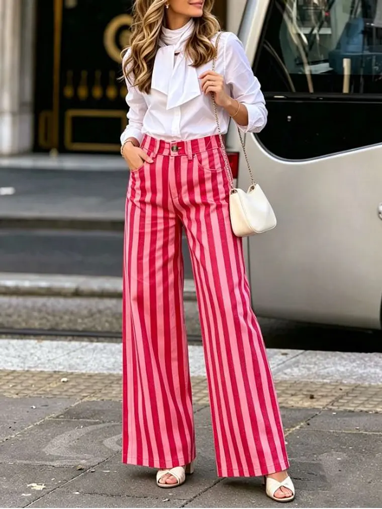 PANTALON CASUAL Y VERSÁTIL A RAYAS 1