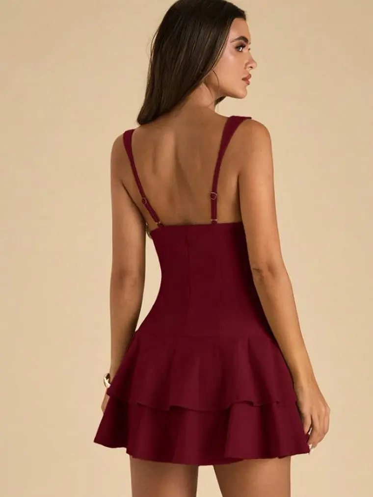 VESTIDO SIN MAGAS CON CUELLO EN V 2