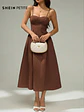 VESTIDO LARGO MARRON - Miniatura 1