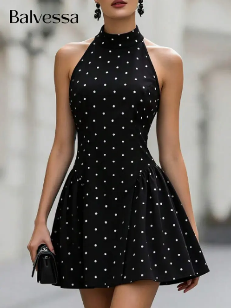 VESTIDO CORTO DE LUNARES 1