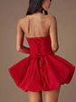 VESTIDO CORTO SIN TIRANTES Y MALLA - Miniatura 2
