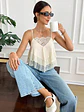 BLUSA DE TIRANTES CON ENCAJE - Miniatura 1
