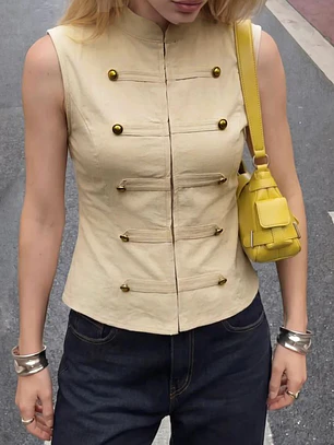 CHALECO CASUAL CUELLO ALTO