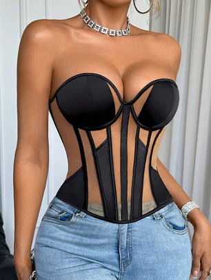 TOP BUSTIER DE MALLA