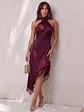 VESTIDO MIDI DE SATEN CON ENCAJE  - Miniatura 2
