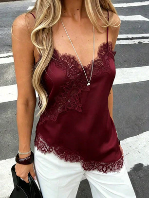 BLUSA DE ENCAJE TENDENCIA 
