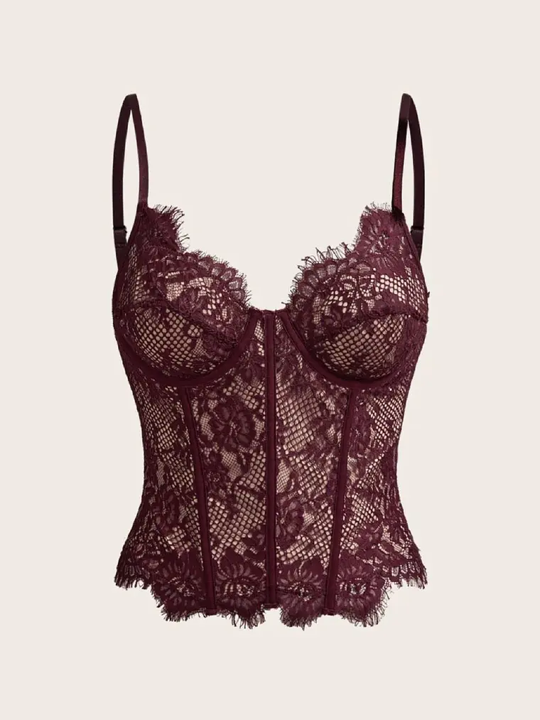 TOP TIPO CORSET CON ENCAJE  1