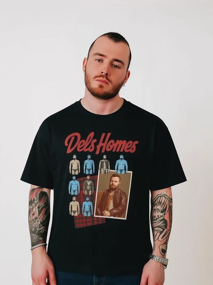 Polera negra de algodón con estampado oso.- COPIAR 1