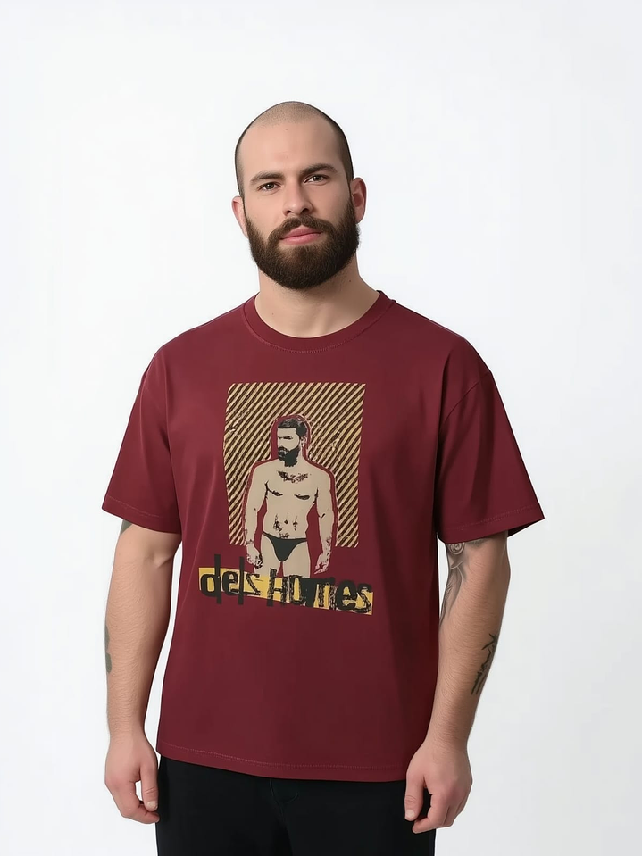 Polera negra de algodón con estampado oso. 1