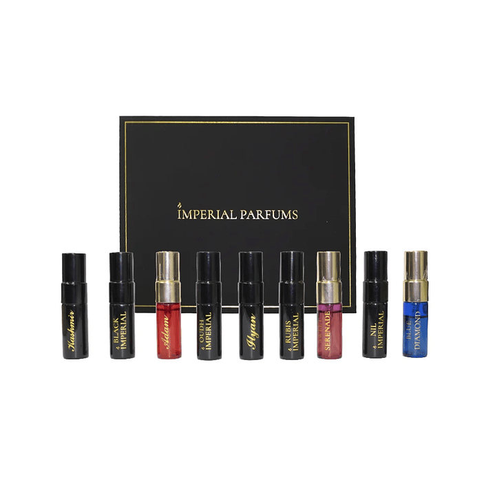 PERFUME IMPERIAL PERFUMS 9 X 3 ML UNISEX PARFUM 27 ML ESTUCHE 1