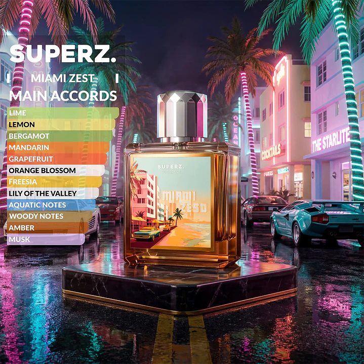 PERFUME SUPERZ MIAMI ZEST UNISEX EXTRAIT DE PARFUM 50 ML 2
