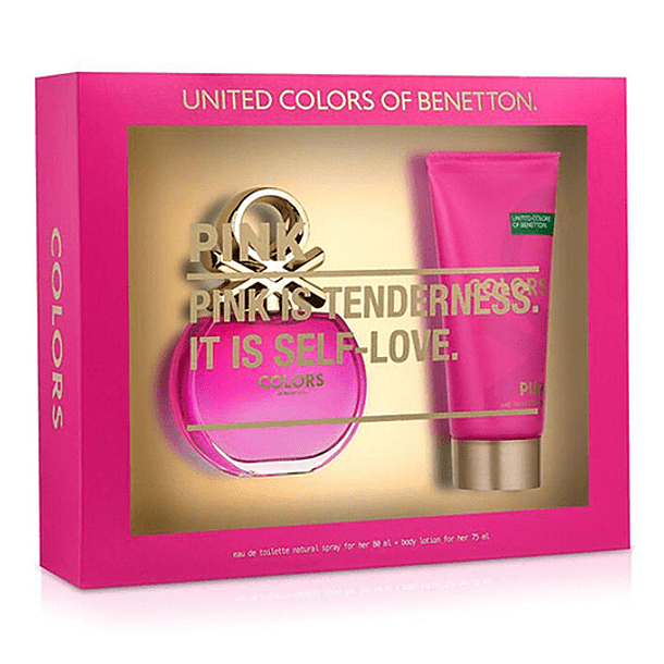 PERFUME BENETTON UNITED COLORS PINK MUJER EDT 80 ML ESTUCHE