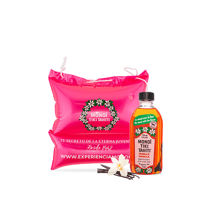 Bronceador Monoi Tiki Tahiti Vanilla Sun Tan Oil 120 ml Flotador Estuche
