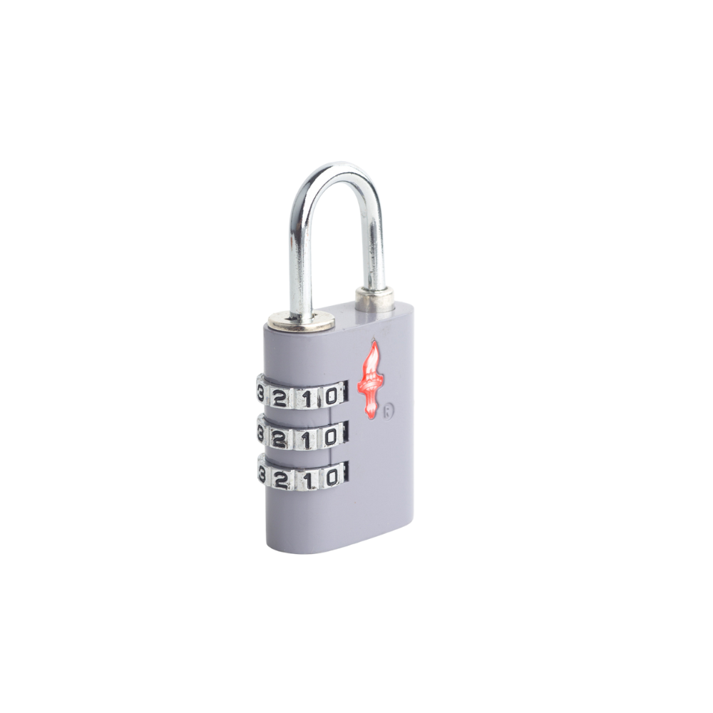 Candado Grande Safe Skies Tsa Con Clave Neon Gris