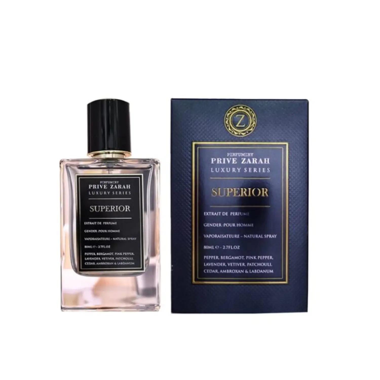 Perfume Superior Extrait Perfume Prive Zarah Luxury Series Unisex Edp 70 ml