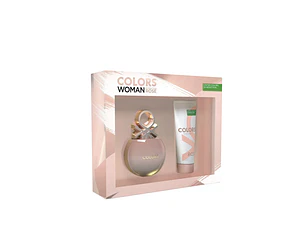 PERFUME BENETTON UNITED COLORS ROSE DAMA EDT 80 ML / BODY LOTION 75 ML ESTUCHE