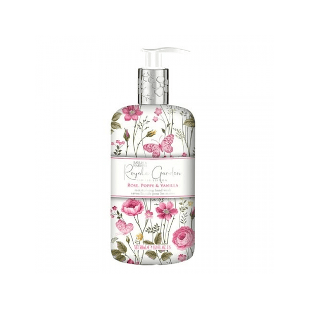 JABON LIQUIDO MANOS BAYLIS & HARDING ROYALE GARDEN ROSE POPPY & VANILLA HAND WASH 500 ML