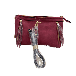 Cartera Klow Fer Bandolera Burdeo Mujer 4295888