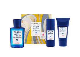 Perfume Acqua Di Parma Blu Mediterraneo Fico Di Amalfi Hombre Edt 75 ml / Body Lotion 40 ml / Shower Gel 50 ml Estuche  