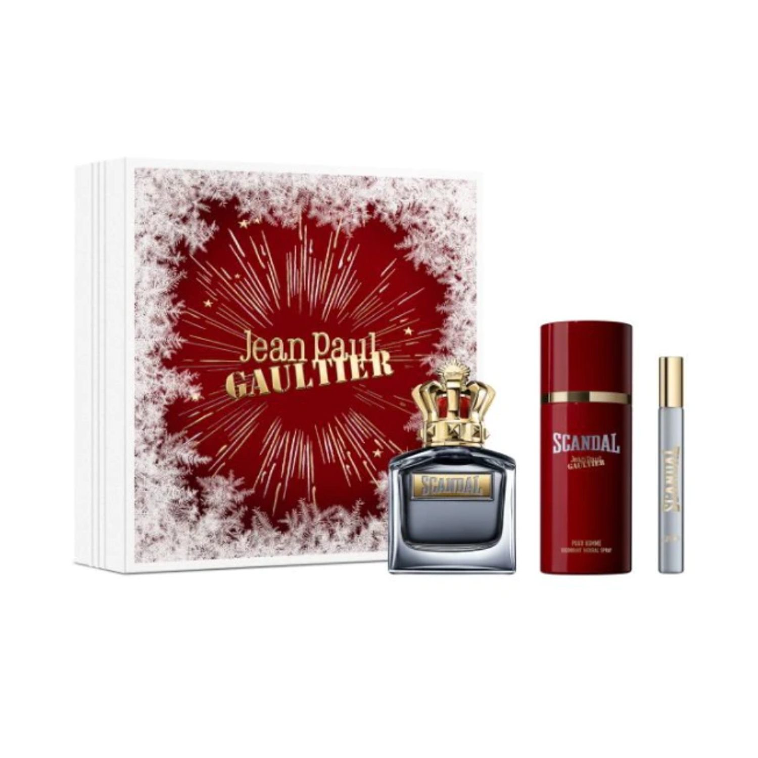 PERFUME JEAN PAUL GAULTIER SCANDAL HOMBRE EDT 100 ML / EDT 10 ML / DESODORANTE 150 ML ESTUCHE