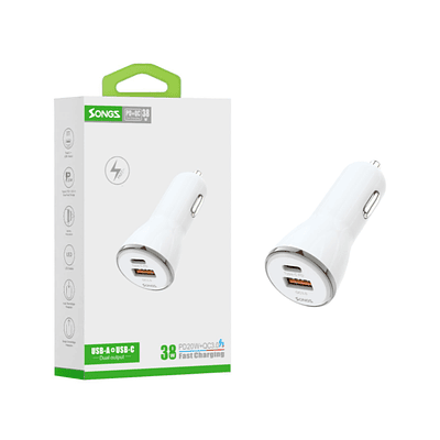 Cargador  Songz De Auto Carga Rapida Usb A + Usb C 38W 617930345851