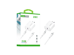 Cargador Travel  Tipo C 2En1  Pd20W 617930354471