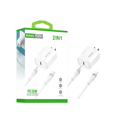 Cargador Travel  Tipo C 2En1  Pd20W 617930354471