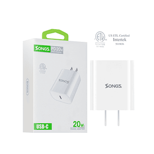 Cargador Songz Travel Usb -C 20W 617930354549