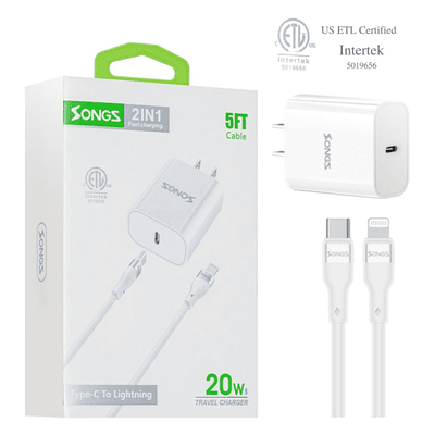 Cargador Iphone Songz Pd 20W 2En1 Tipo C 617930354488