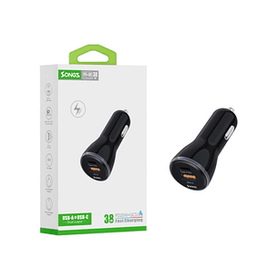 Cargador Songz De Auto Carga Rapida Usb A + Usb C 36W 745964127594