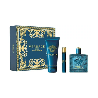 Perfume Eros Parfum Versace Hombre Parfum 100 Ml / 10 Ml / Shower Gel 150 Ml Estuche