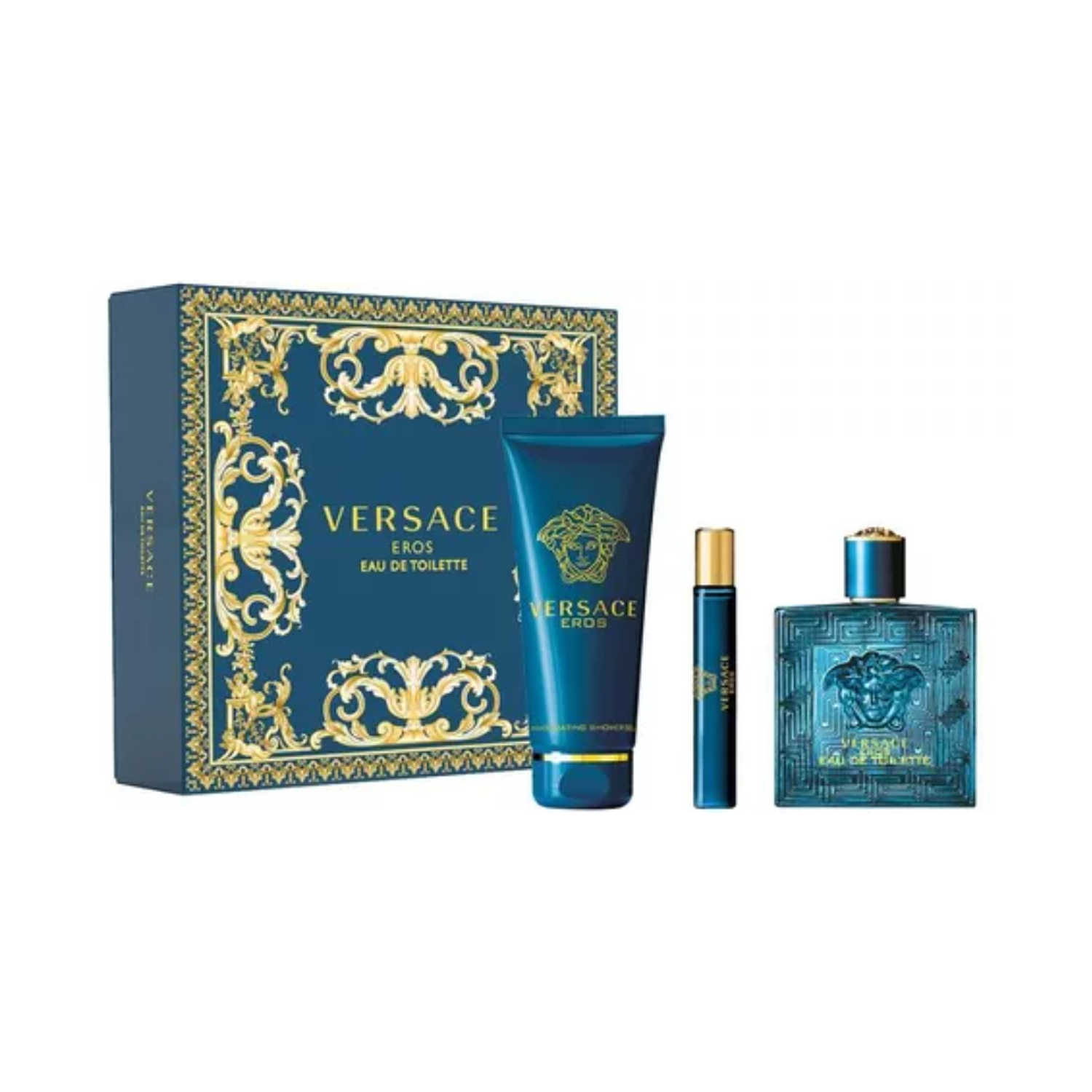 Perfume Eros Parfum Versace Hombre Parfum 100 ml / 10 ml / Shower Gel 150 ml Estuche