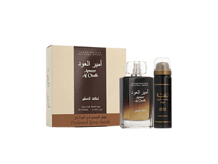 PERFUME LATTAFA AMEER AL OUDH UNISEX EDP 100 ML / DESODORANTE 50 ML ESTUCHE 