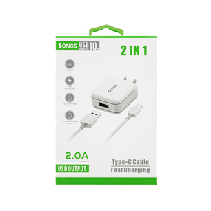 Cargador Songz 2 In 1 Type C Fast Charging 10W 745964137552