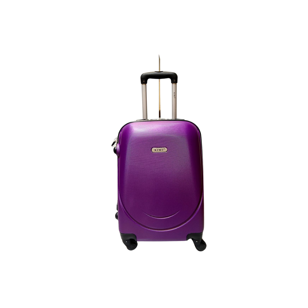 Maleta De Fibra 4 Ruedas Chica Lisa Purple