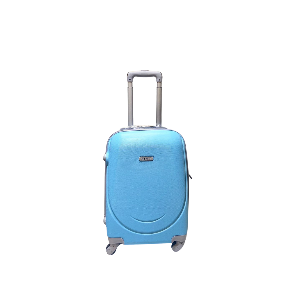 Maleta De Fibra 4 Ruedas Chica Lisa Light Blue