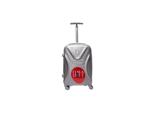 Maleta De Fibra 4 Ruedas Ultralight Mediana Lisa Silver