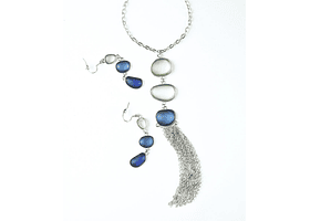 Collar Con Aros Bijoux Terner Fashion Set Azure Mujer 5482901