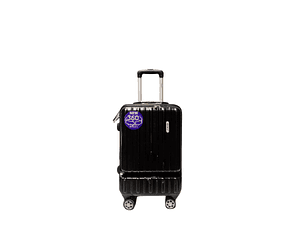 Maleta De Fibra 4 Ruedas 1 Manilla Chica Lisa Tsa Black