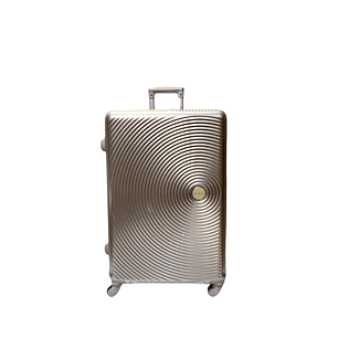 Maleta De Fibra 4 Ruedas Grande Disco Silver