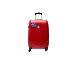 Maleta De Fibra 4 Ruedas Mediana Lisa Notebook Burdeo