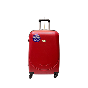 Maleta De Fibra 4 Ruedas Mediana Lisa Notebook Burdeo