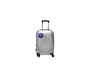 Maleta De Fibra 4 Ruedas Chica Lisa Notebook Silver 0070