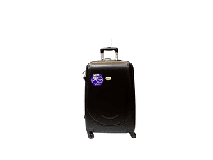 Maleta De Fibra 4 Ruedas Chica Lisa Notebook Black 0061