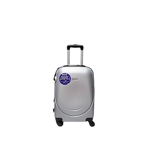 Maleta De Fibra 4 Ruedas Mediana Lisa Notebook Silver 0072