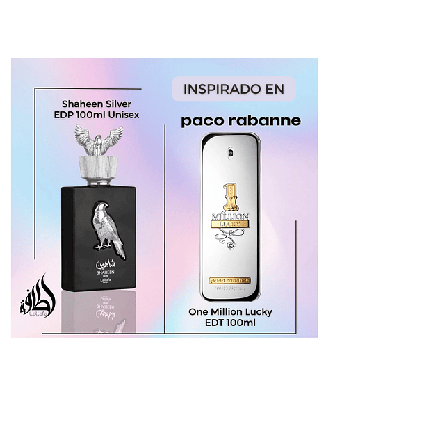 Perfume Lattafa Shaheen Silver Hombre Edp 100 ml 2