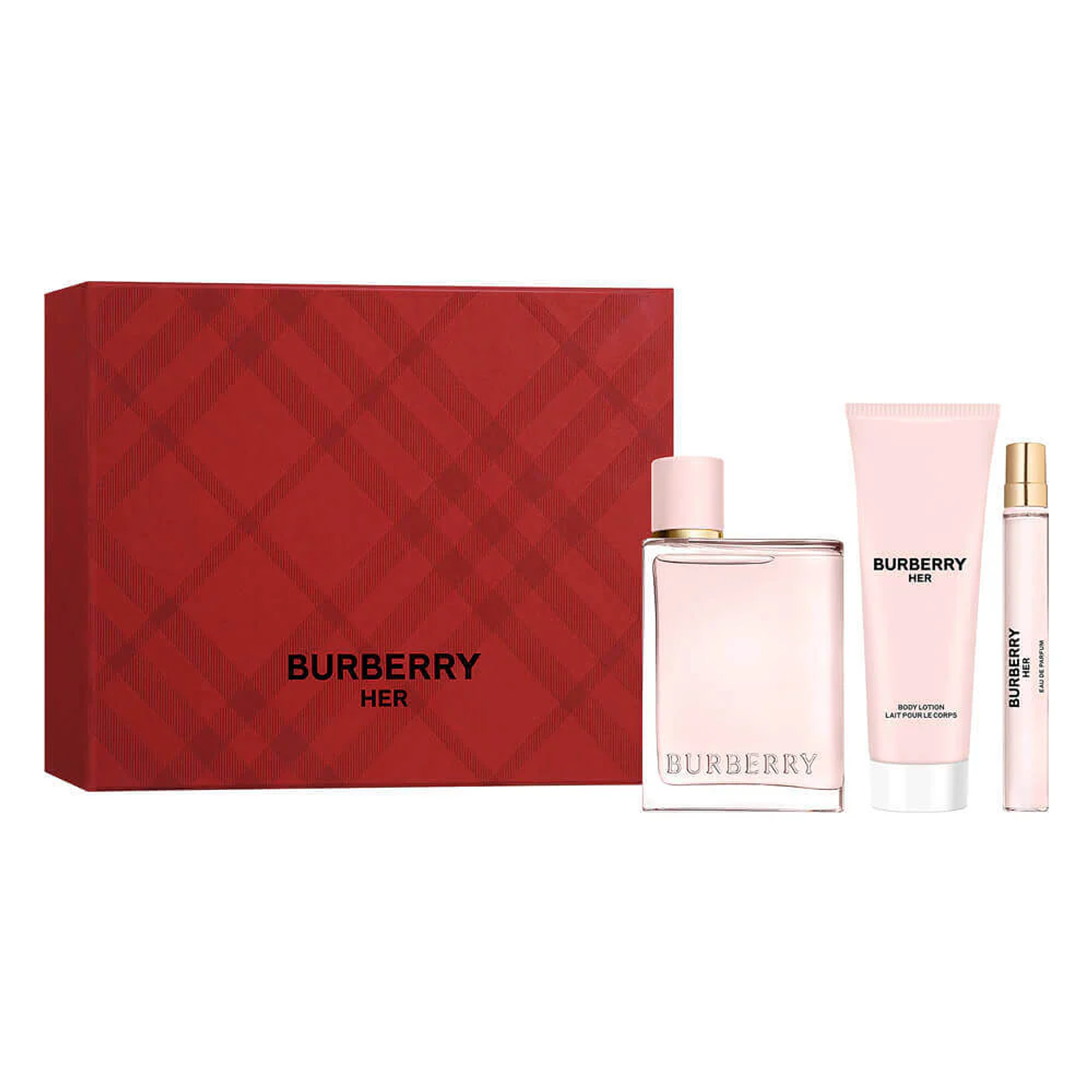 PERFUME BURBERRY HER DAMA EDP 100 ML / 10 ML / BODY LOTION 75 ML ESTUCHE
